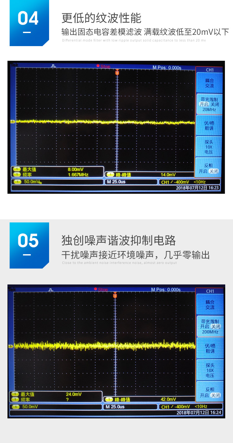 模塊電源紋波噪音